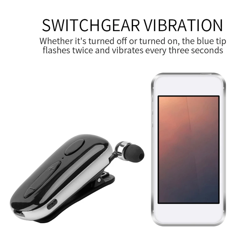 سحب الحبل قابل للسحب K36 سماعة رأس بخاصية البلوتوث Lavalier Earplugs Business Universal Headset-ABDQ