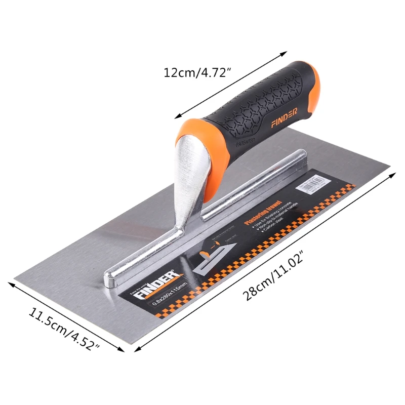 X37E 28cm/11in 탄소강 흙손 건설용 다목적 마무리 흙손 세트