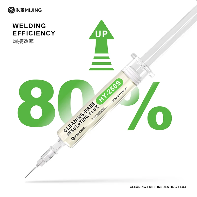 MIJING HY-258S 10CC Transparent Solder Paste Welding Advanced Oil Flux No Need Clean For PCB SMD BGA SMT Soldering Repair Tools