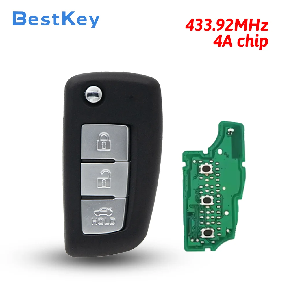 Best Key FCC CWTWB1G767 3 Button Trunk Remote Key 433.92MHz PCF7961M 4A Chip for Nissan Qashqai Pulsar X-Trail Micra 2015-2020