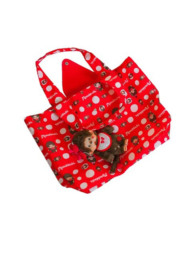 Cartoon character Qi Qi large capacity shopping bag for women, casual, foldable, portable, eco-friendly handbag, travel bag view 6
