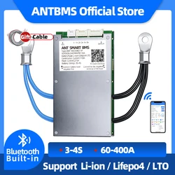 ant bms 4S lifepo4 60A 110A 130A 400A smart bms 12V 3S peak 1000A Support Li-ion Lifepo4 LTO Built-in Bluetooth balance Board