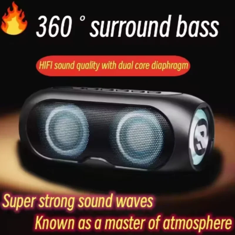 Wireless Camping Sound Column Super Bass Car Outdoor Subwoofer High Volume Home Music Center AUX Caixa De Som Bluetooth Speaker