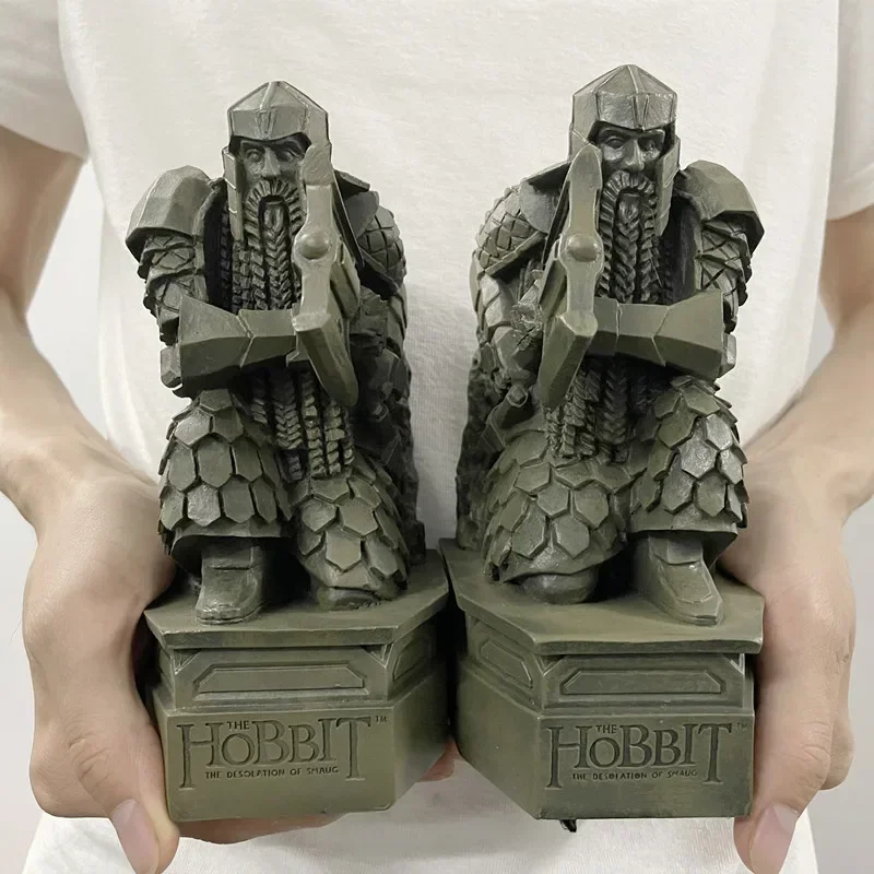 [VIP] 2Pcs/Lot Lord Erebor Door The Lonely Mountain Dwarves Warrior Figures Statue Model Home Decor Bookshel MN1