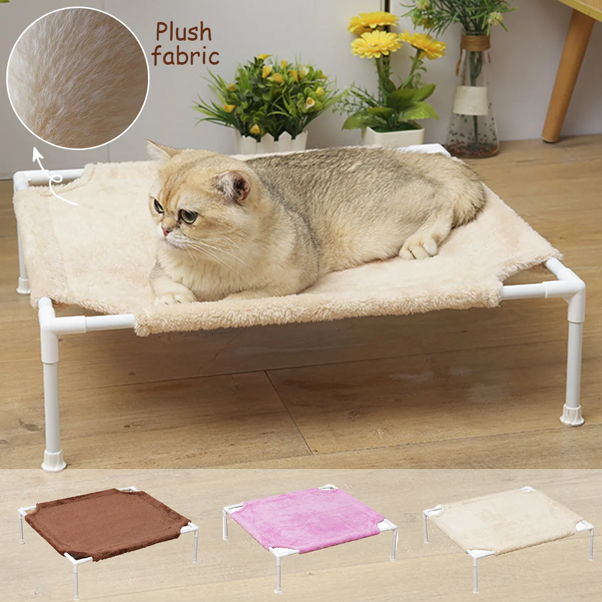 Pet Camping Cat Hammocks for Dogs Folding Puppy Camping Bed Cat House Portable Removable Washable Puppy Beds Dog Hammock for Cat