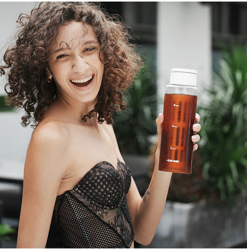 MHW 3BOMBER 1/2 Pack 600ML Cold Brew Coffee Maker Detachable Coffee Pot with Mesh Filter Home Barista Tool Portable Camping