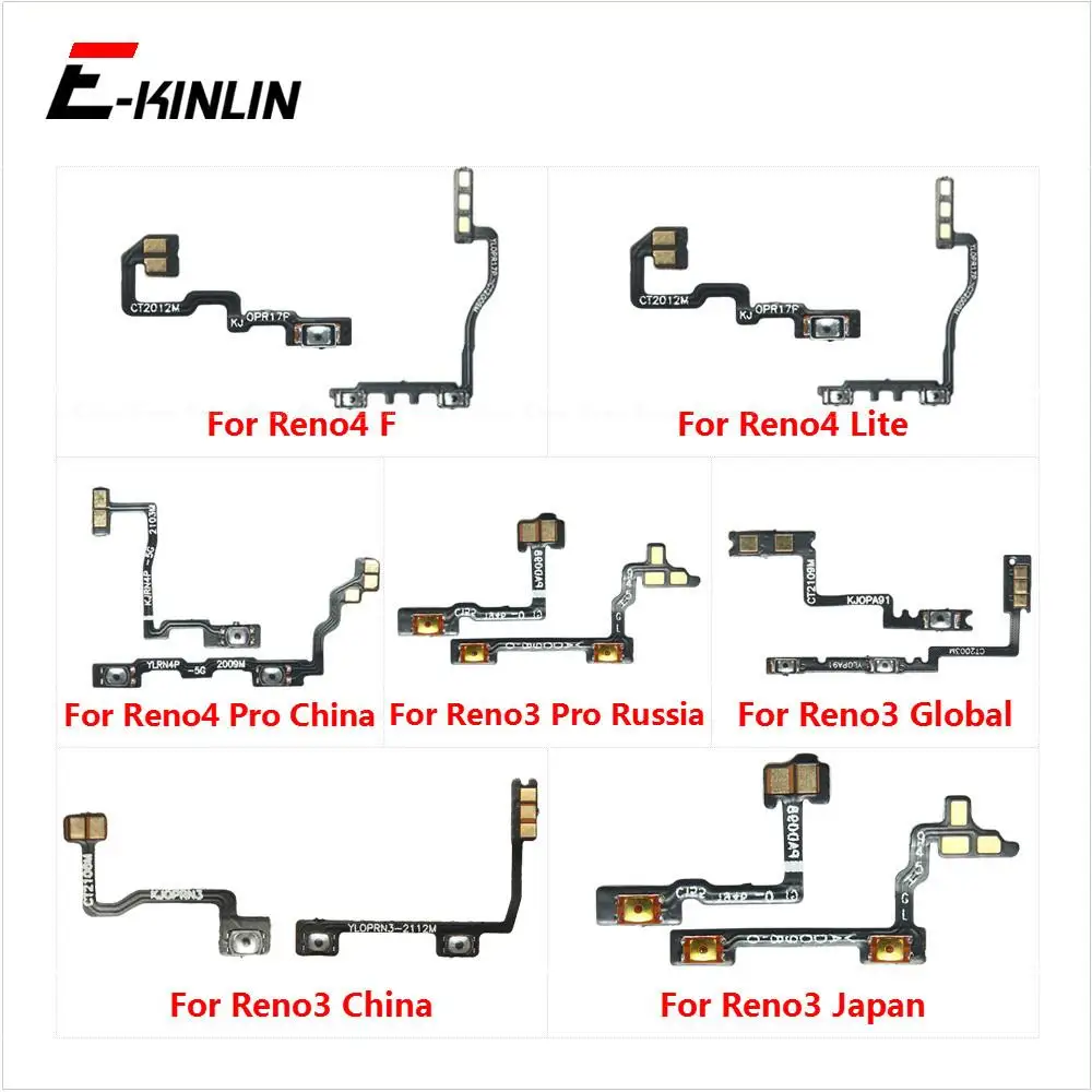 Power ON OFF Mute Switch Control Key Volume Button Flex Cable For OPPO Reno3 Reno4 Pro Lite F Replacement Parts