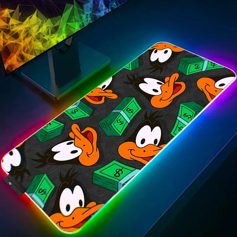 RGB Grote muismat Antislip Mickey en Minnie pc snelheid Voor e-sportspelers Backlight Laptop Computer Toetsenbord LED xxl muismat