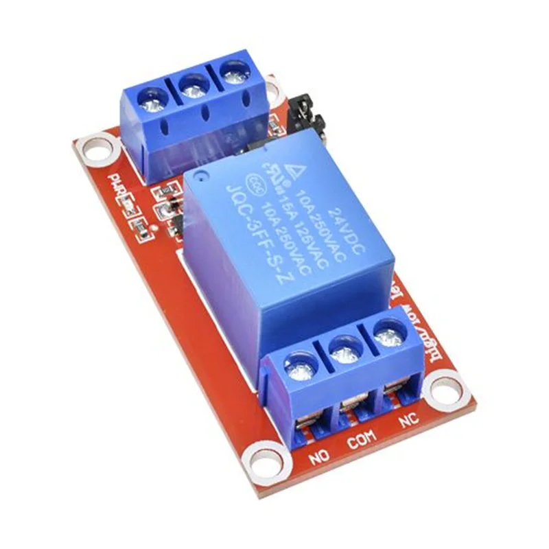 DC 24V Relay Module 1 Channel Relay Board with Optocoupler Isolation Support High or Low Level Trigger for Arduino