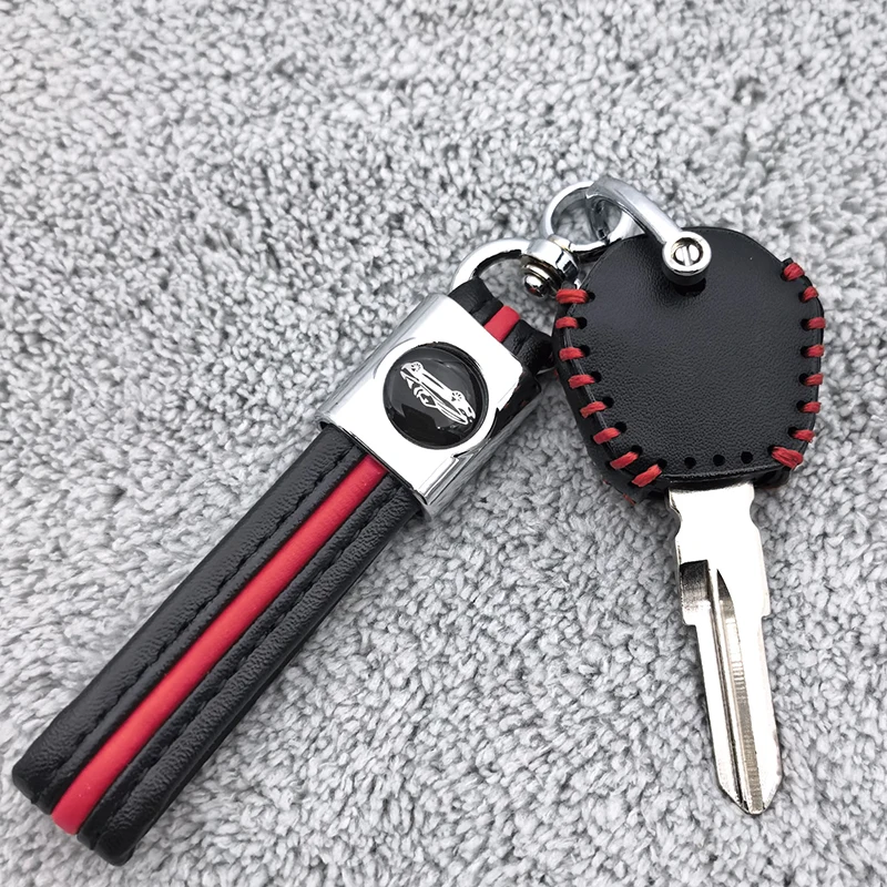 Leather Key Case for Triumph Tiger Sport 660 Trident 660 TIGER 900 1200 Street Triple 765 R S Keychain Shell Accessories Cover view 6