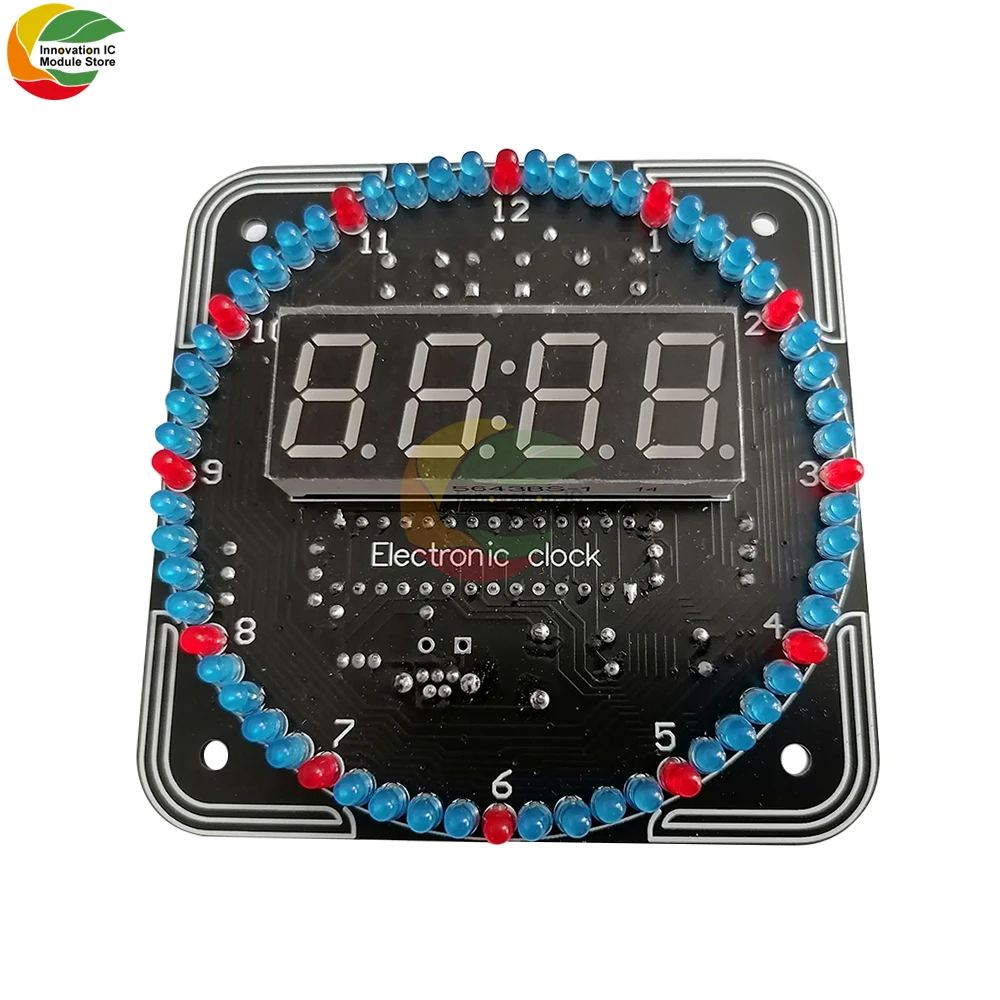 Imagem -05 - Digital Faça Você Mesmo Eletrônico Relógio Kit Controle de Luz Rotação Temperatura Led Tempo Display Conjunto de Ferramentas para a Prática de Solda