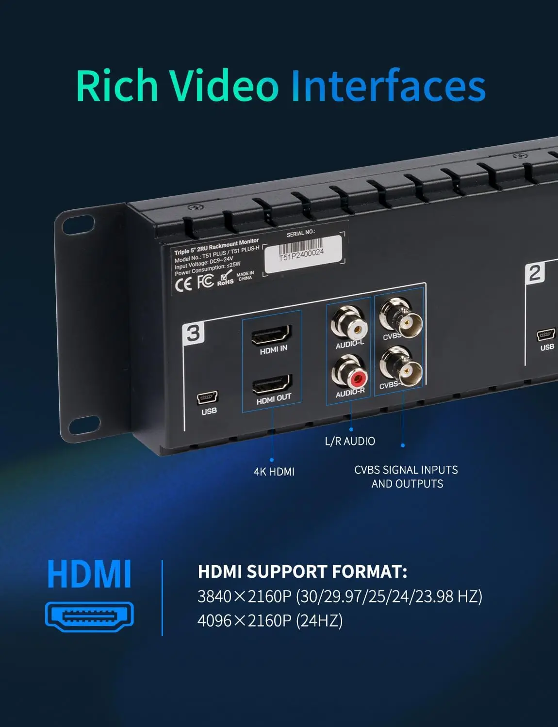 FEELWORLD T51 Plus-H Triple 5.5