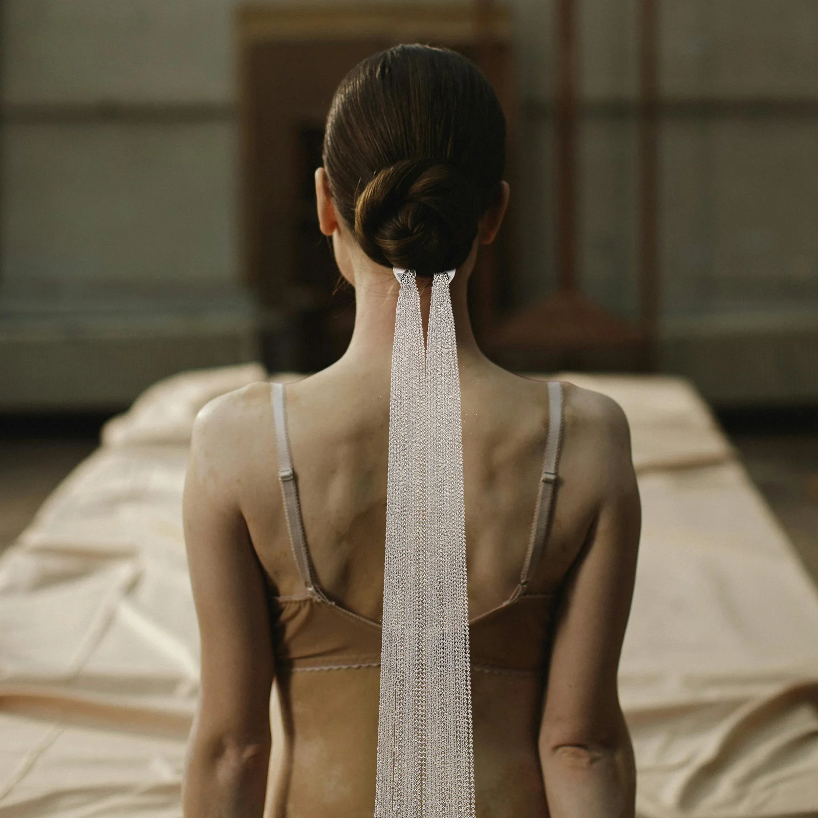 

Long Tassel Chain Hair Cuff Creative Zinc Alloy Headwear Bridal Prom Party Accessories Women Hair Tassel Chain