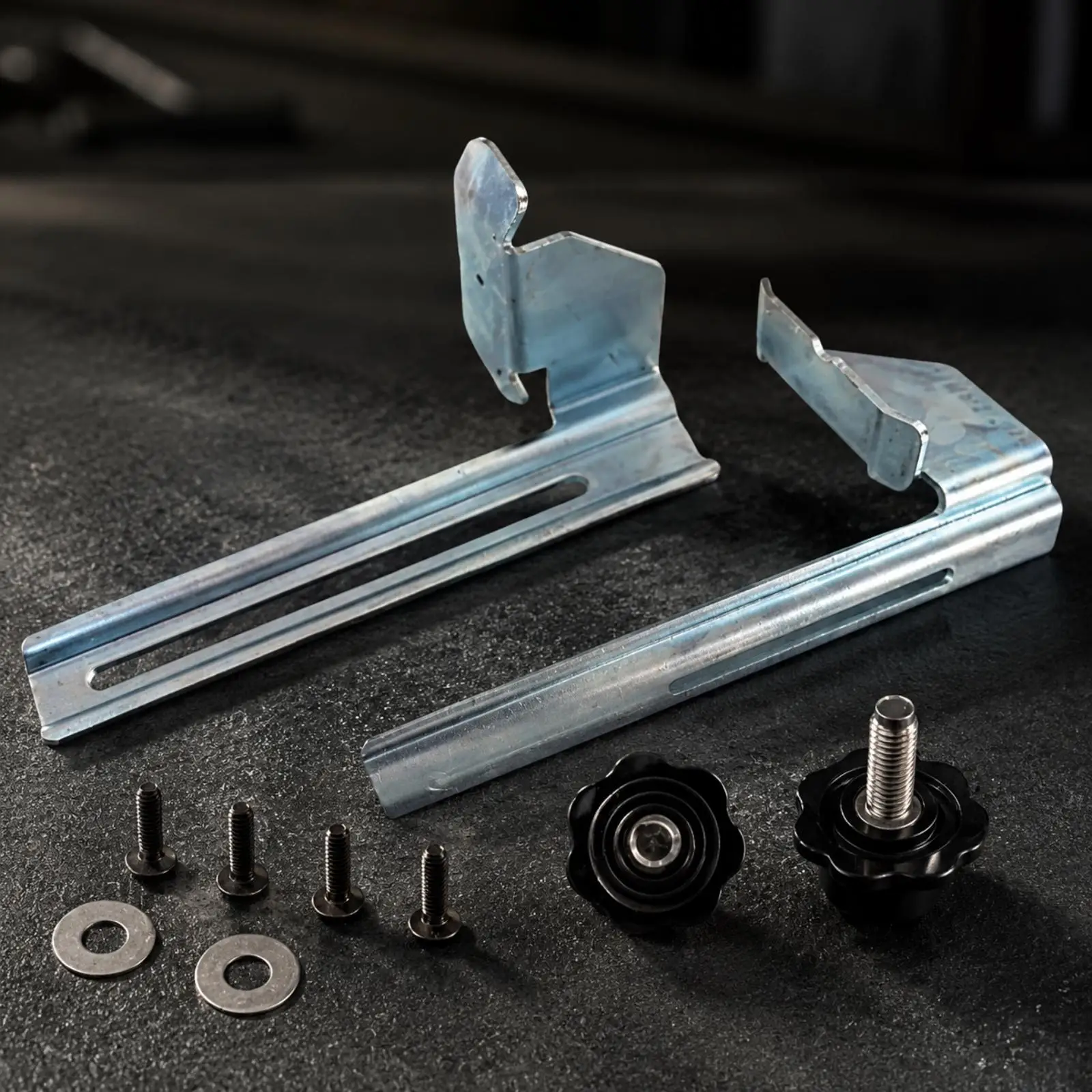 Metal Miter Saw Stop Assembly with Slotted Tracks and Adjustment Knobs for DW703 DW706 DW708 DW712