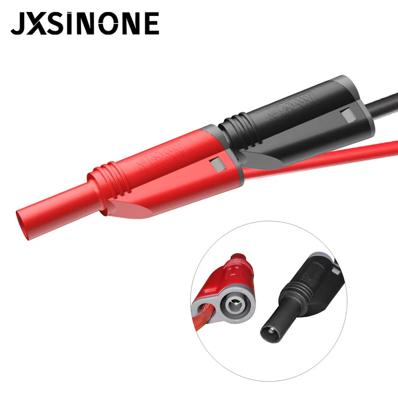 JXSINONE P3005 10pcs 4mm Stackable Banana Plug Welding/Assembly Safety Welding-free Multimeter High Quality Connector