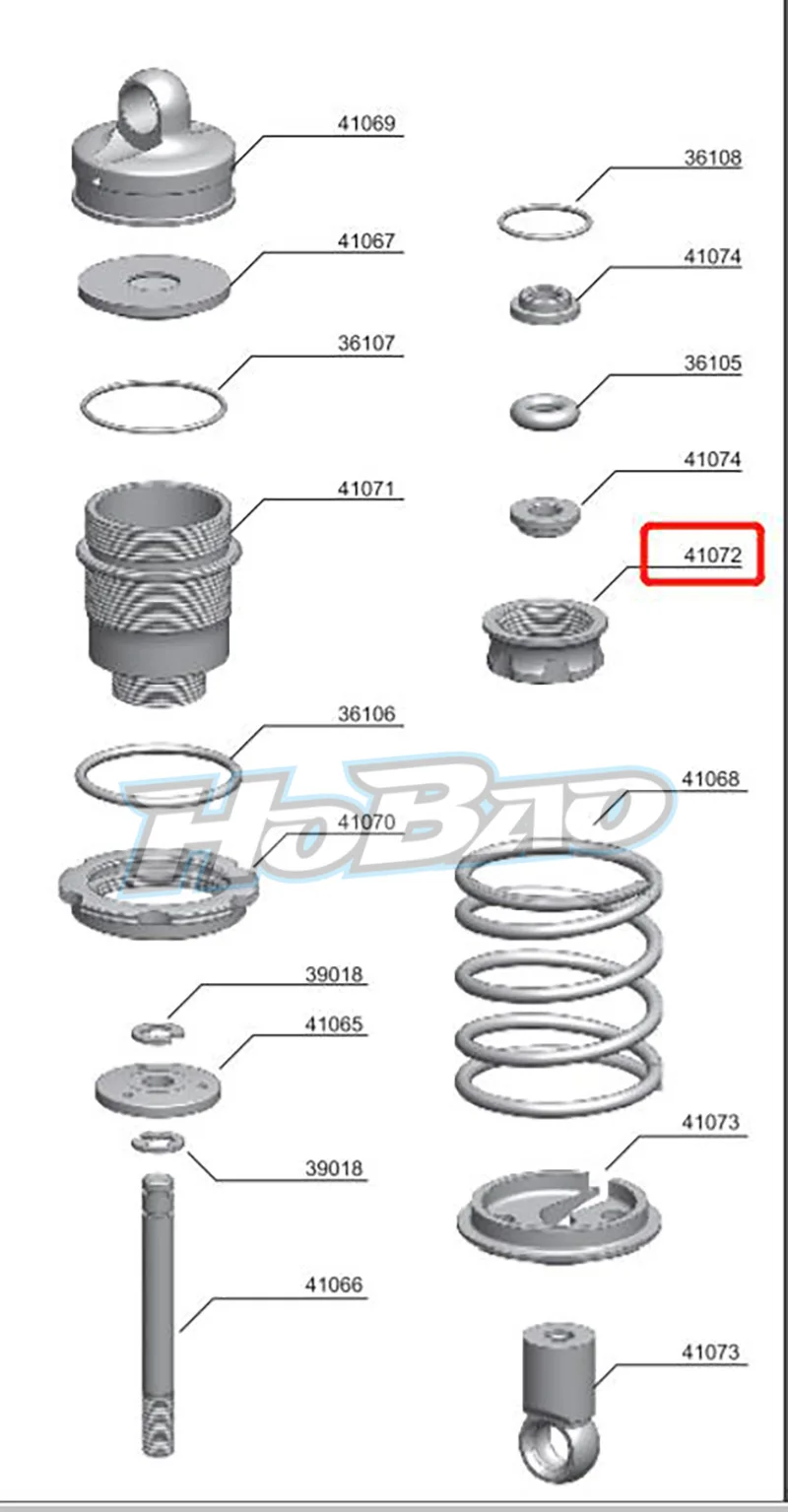 

Original OFNA/HOBAO RACING 41072 CNC ALUM SHOCK CAP BOTTOM For HYPER 1/10 H4E Competition Touring Car