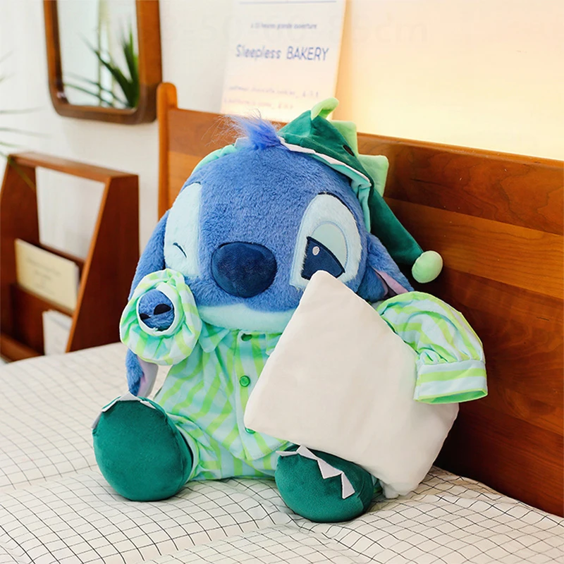 

Kawaii Disney Plush Toy Cute Cartoon Dinosaur Stitch Pajamas Stuffed Doll Kids Birthday Gift Soft Toy for Children