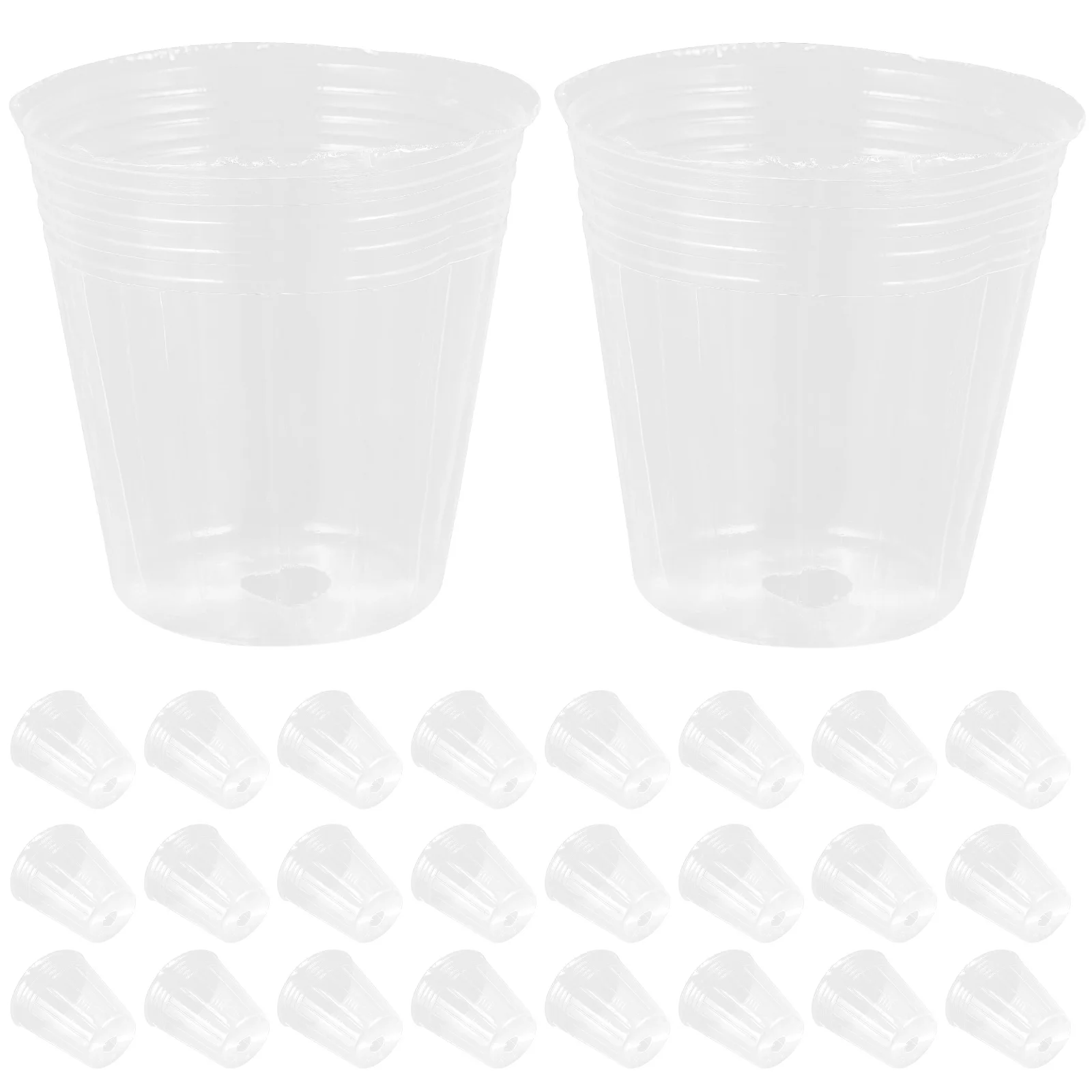 

50pcs Clear Clear Pots Plastic Plant Containers for Plant Nursery Pots Succulents Orchid Small Plants Practical Use