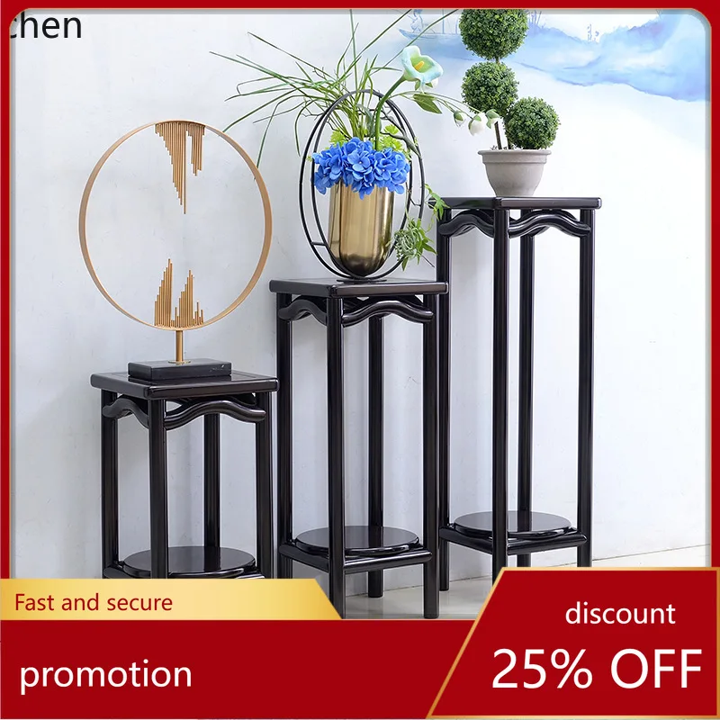 

HXL Solid Wood Flower Stand for Living Room, High and Low Display Rack, Bonsai Shelf