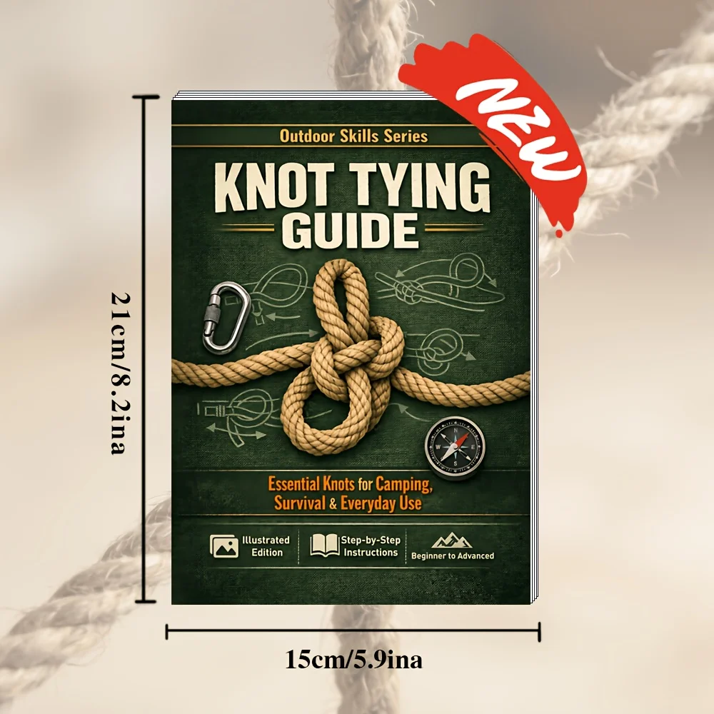 Knot Tying Guide-Rope Knot Manual, Illustrated Edition with Step-By-Step Instructions, Friendly to Beginners And Advanced Users