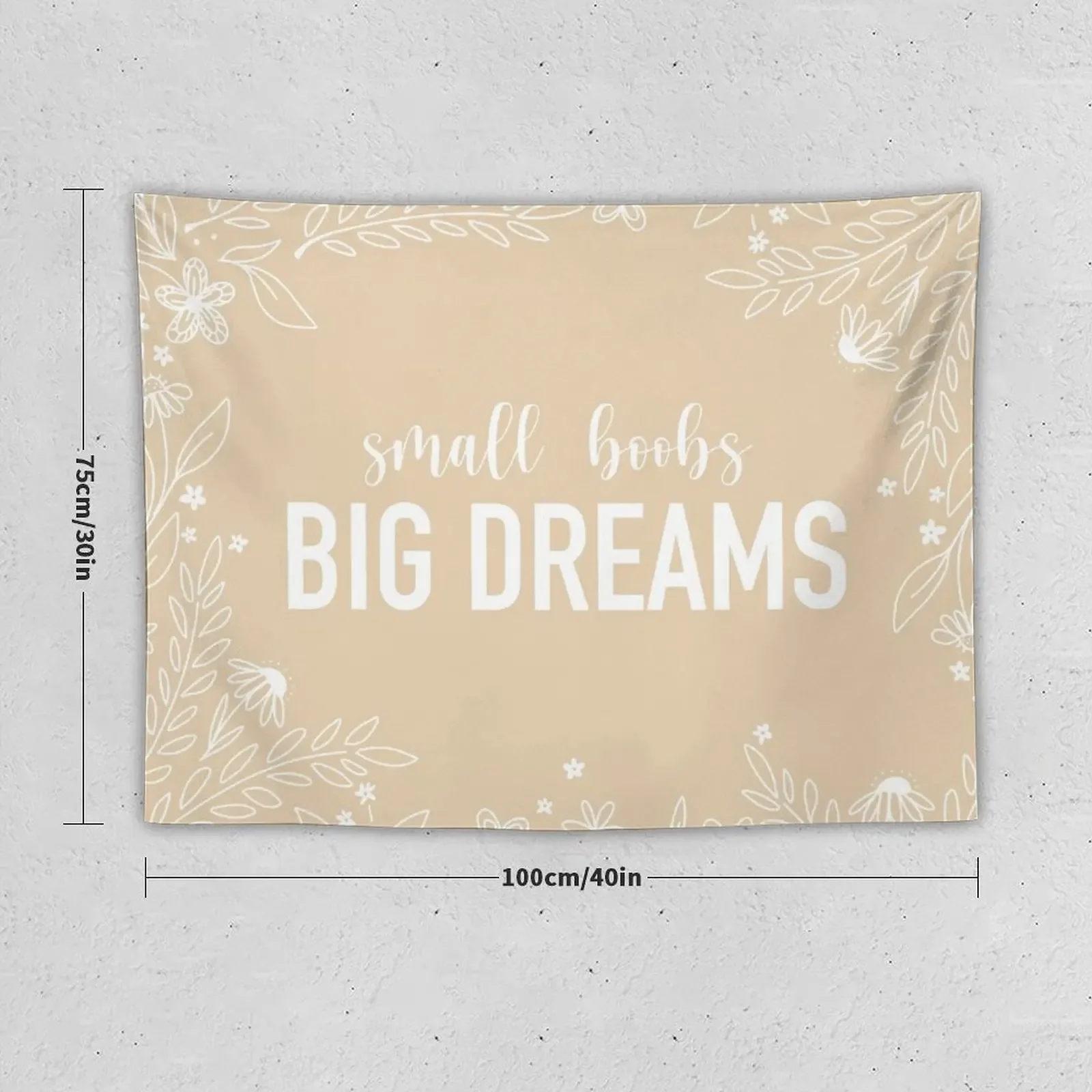 Small Boobs Big Dreams Tapestry Room Decor Cute Decorative Paintings Tapestry