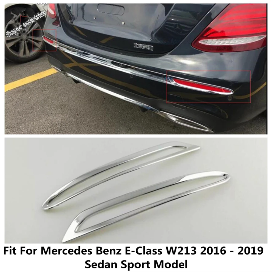 

Rear Fog Lights Lamps Frame Cover Trim Fit For Mercedes Benz E-Class E CLASS W213 Sedan Sport 2016 - 2019 ABS Chrome Accessories