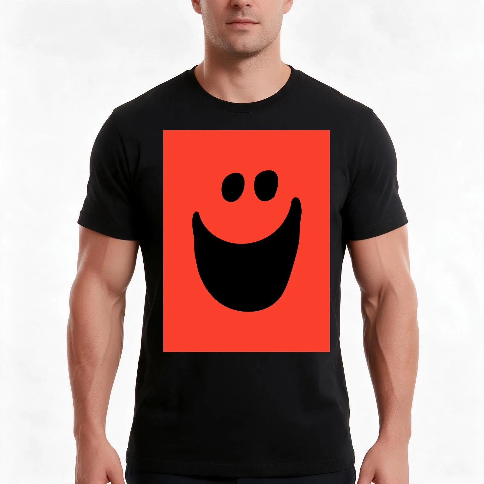 Mr Noisy face close up T-Shirt, Summer Casual Cotton Tee, Oversized Streetwear Tops, Vintage Graphic Print, Unisex Men Women