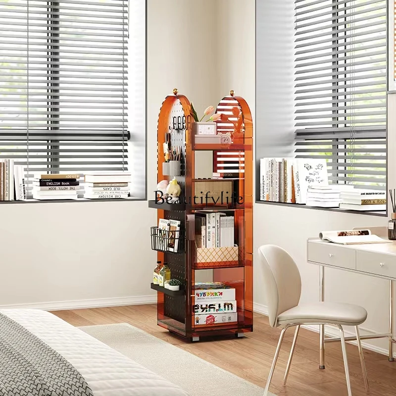 

Movable hole plate shelf Acrylic magazine rack Living room storage rack Multifunctional side cabinet Bookshelf Wine cabinet