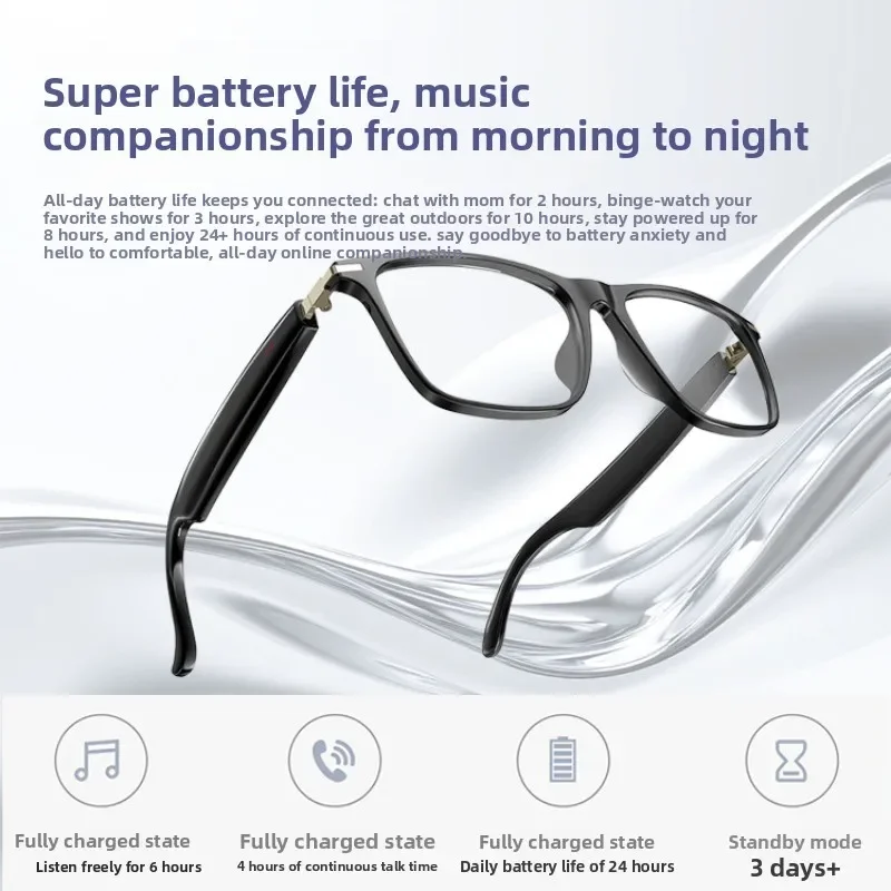 نظارات ذكية جديدة لترجمة الذكاء الاصطناعي، تقليل ضوضاء المكالمات الموسيقية، تسجيل الاجتماعات، عمر بطارية طويل جدًا، نظارات بلوتوث