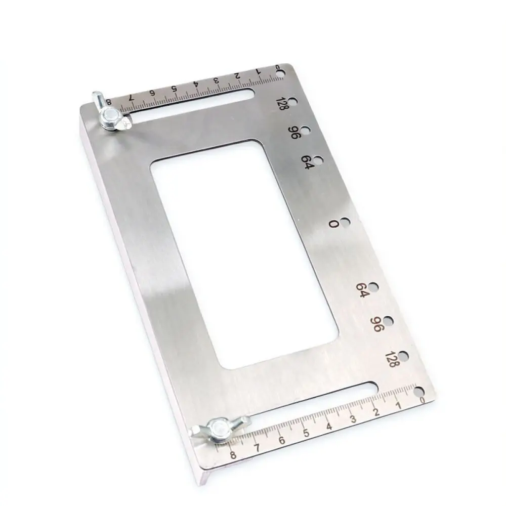 Adjustable Cabinet Handle Drilling Template Stainless Steel Woodworking Hole Locator Furniture Drawer Pull Installation Tool