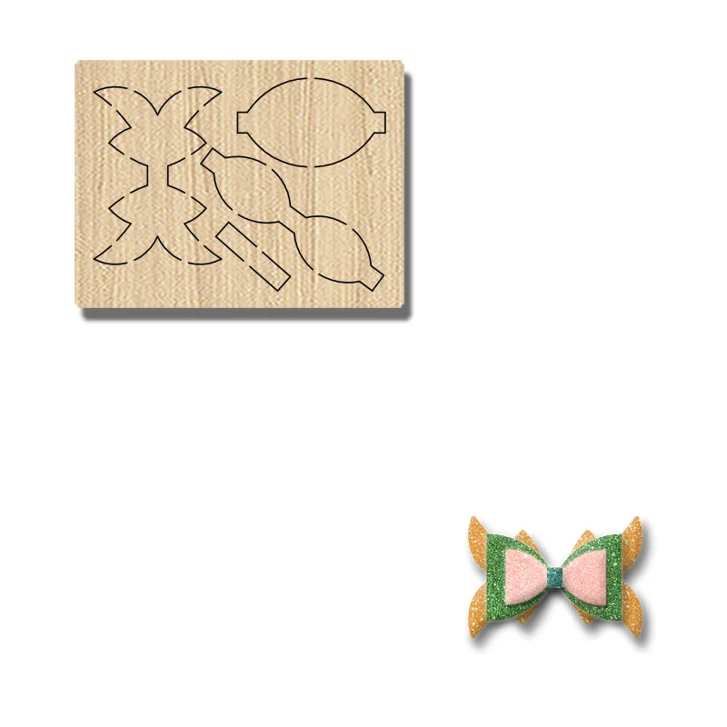 BD114    2023 New Bow Hairpin Wood Cutting Mold With Customizable Dimensions For Most Machines