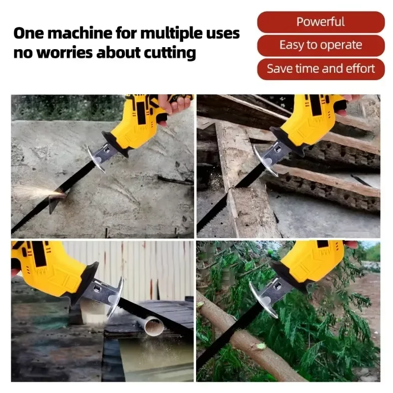 Cordless Reciprocating Saw For Dewalt 18V 20V Battery Electric Cutting Saber Saw Wood Metal Pipe Cutting Power Tools（No Battery）