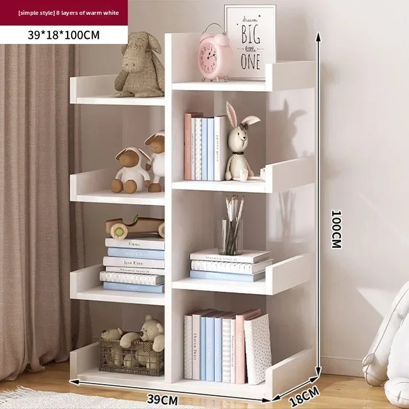 Internet Celebrity Bookshelf Floor-to-ceiling Shelf Living Room Storage Rack Integrated Against The Wall Locker Bookcase