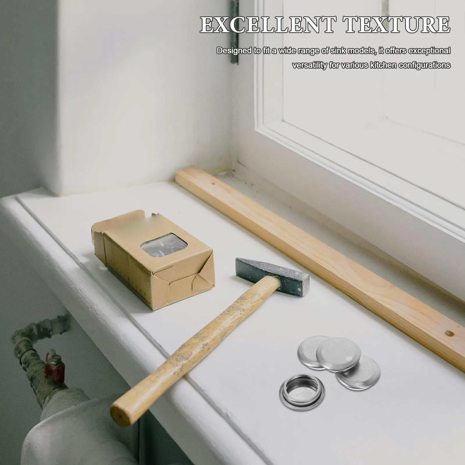 

Набор из 4 декоративных заглушек из нержавеющей стали для отверстий под смеситель и дозатор мыла на кухне, антикоррозийные