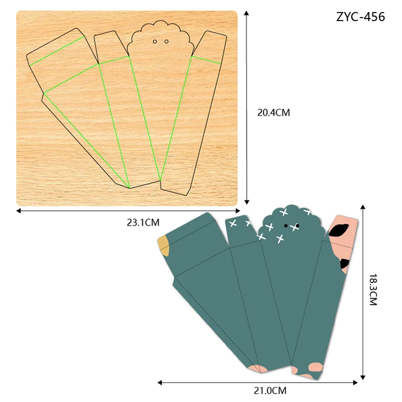 Box Wooden Cutting Mold Suitable for Die-Cutting Machines, ZYC-456