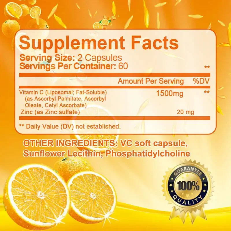 Balincer - Organic Vitamin C Capsules Antioxidant, Immune Support, Skin Health Vitamin Supplement