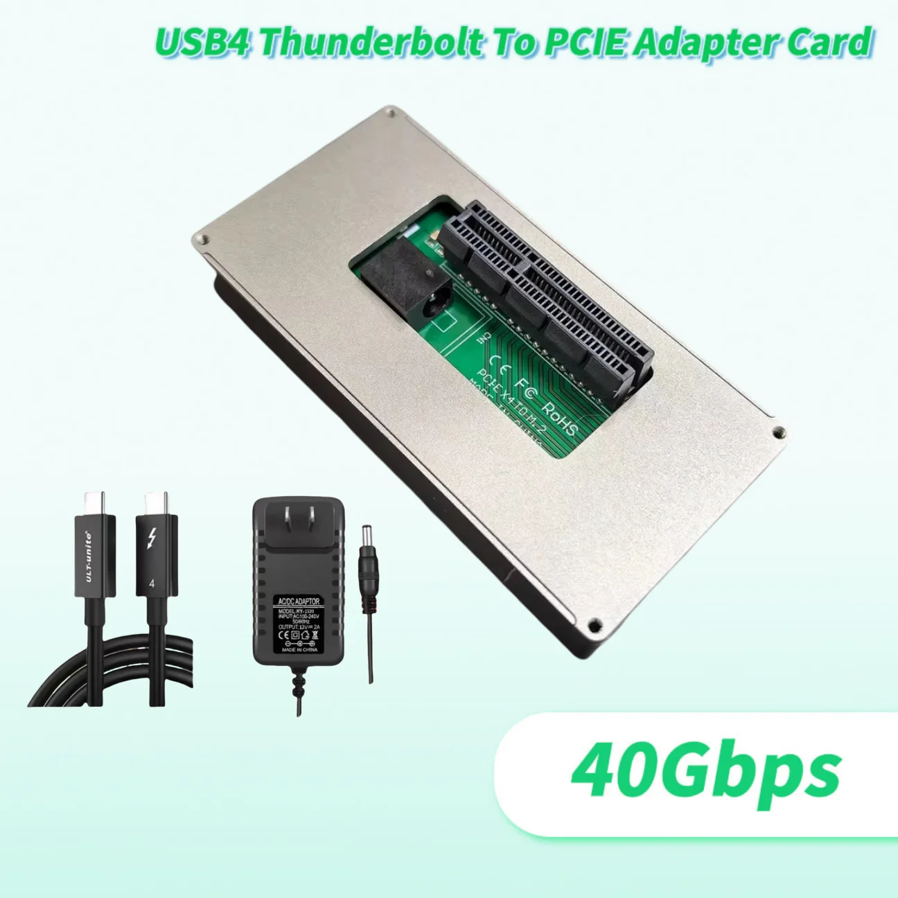 

Карта адаптера USB4 Thunderbolt к PCIE, источник питания постоянного тока 40 Гбит/с, внешняя видеокарта eGPU BMD FPGA DMA, карта сбора данных