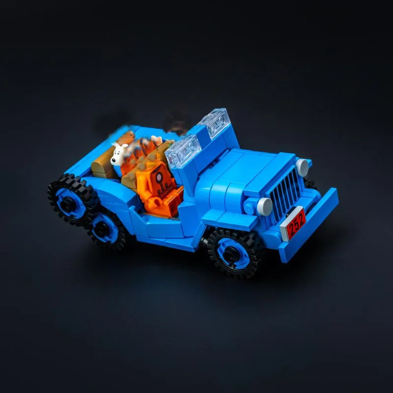 Exquisite new MOC building block model blue Jeep technology modular holiday gift toy DIY assembly set view 6