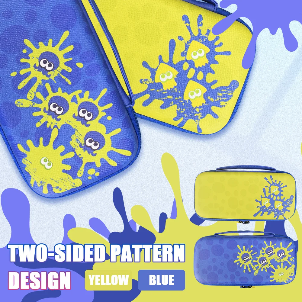 Mooroer สำหรับ Switch Host กระเป๋า Switcholed Splatoon เกมธีมกรณี NS กระเป๋ากระเป๋าถือคอนโซลเกมสวิทช์อุปกรณ์เสริม