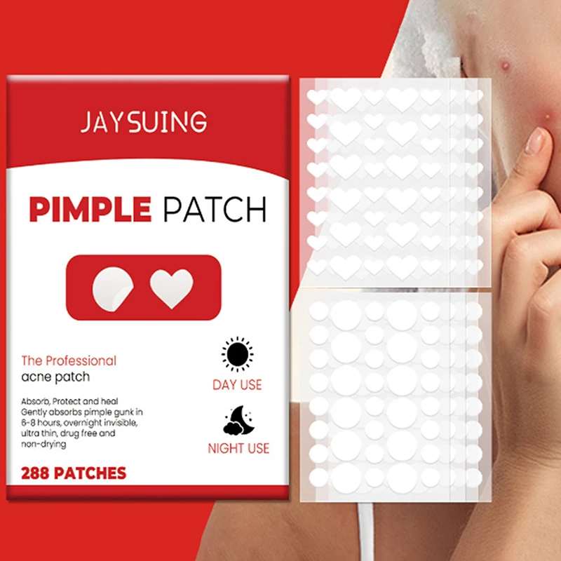 288 قطعة إصلاح حب الشباب التصحيح جهاز العناية بالوجه تتلاشى العيوب بثرة علامات مغلقة حب الشباب العيوب غطاء حب الشباب بثرة رقعة إصلاح الإطارات