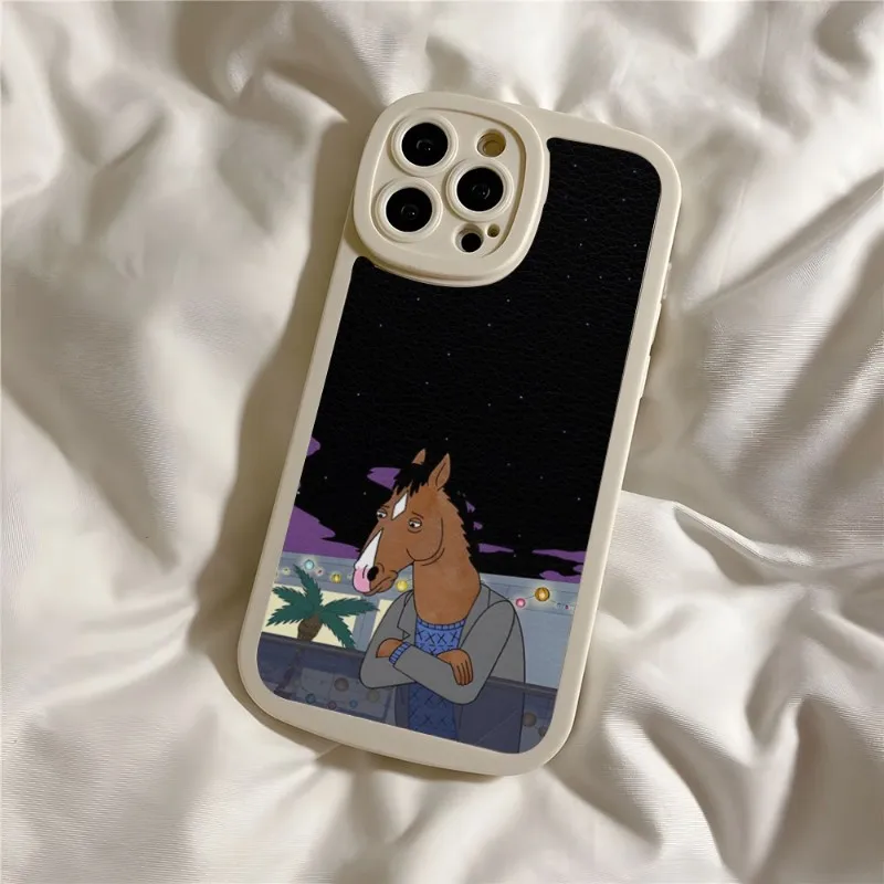 Cartoon B-boJack Horsemans Phone Case For IPhone 11 14 12 13 Pro Max Mini Xs X Xr 7 8 Plus SE2020 Leather Fundas Telefoon Cover