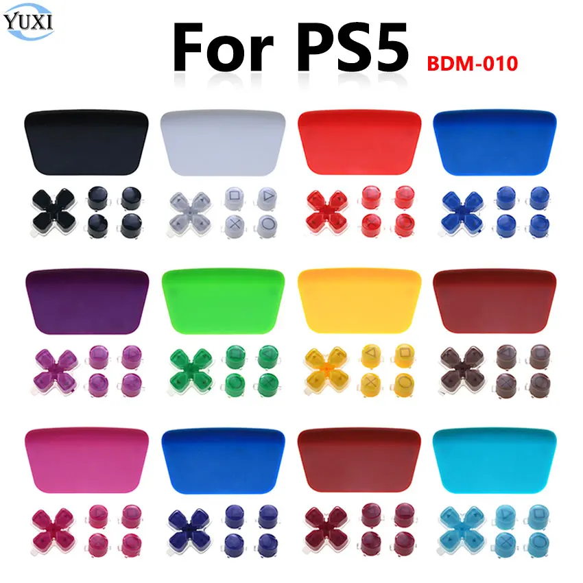 

YuXi For PS5 Controller Direction Function Key Button D-Pad ABXY Jelly Buttons Replacement For PS 5 Touchpad Touch Pad BDM-010