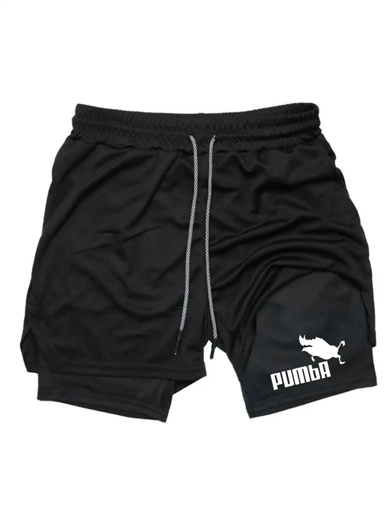 Shorts de sport imprimés pour hommes 2026, double couche, séchage rapide, basketball, fitness