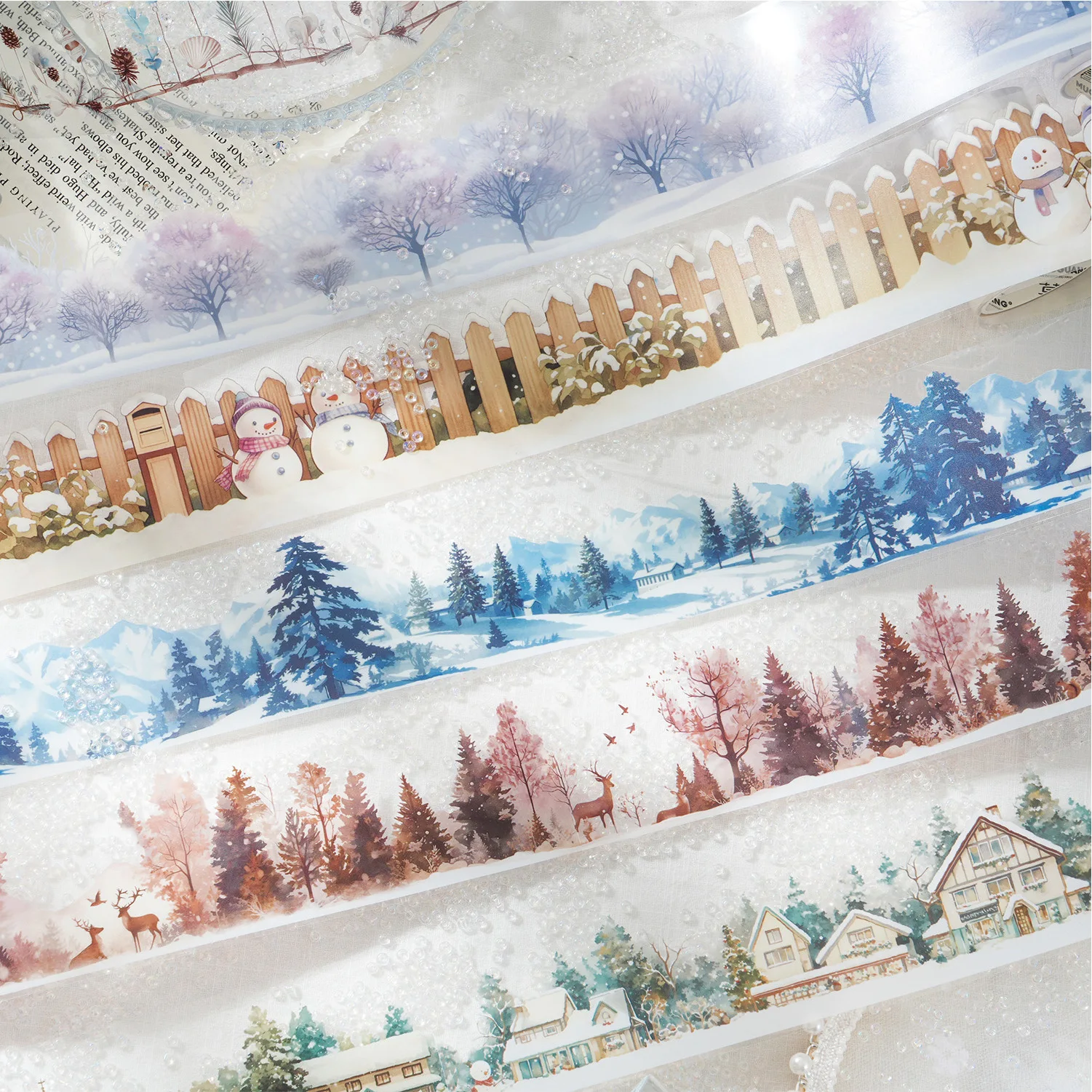 1pcs/1lot Decorative Adhesive tapes Snow Stomping Diary masking tapes Junk Journal Scrapbooking stikcers Paper Japanese