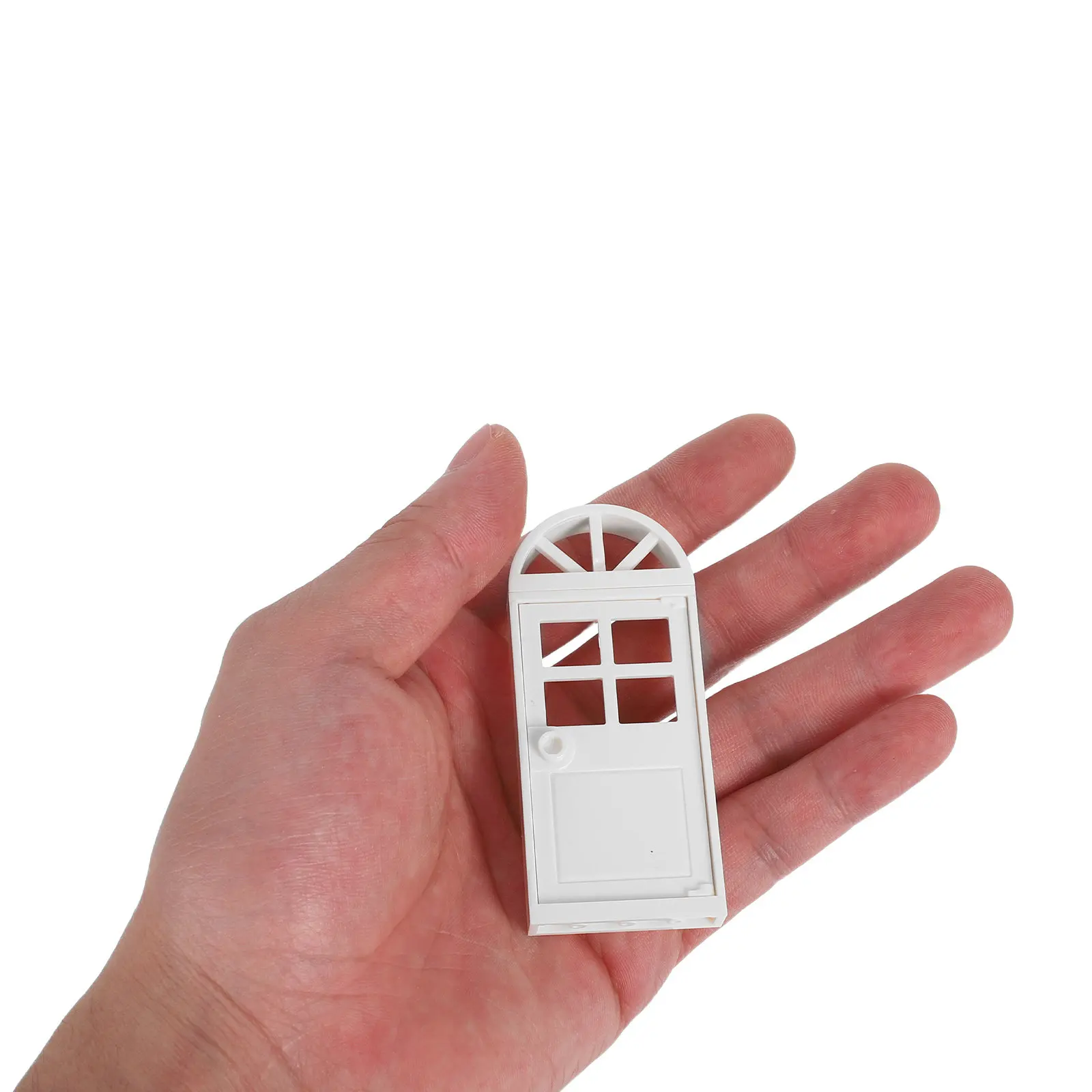 8Pcs Miniature Plastic Window Frames and Doors for DIY Mini House Decoration Creative Pretend Play Accessories