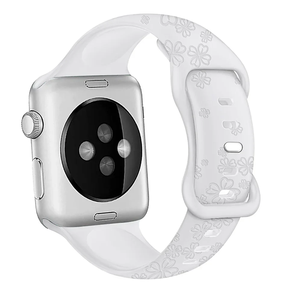 Pulseira de Silicone Padrão para Relógio Apple, 10, 42mm, 46mm, bracelete, iWatch Ultra 2, 49mm, 45mm, 44mm, 42mm, 41mm, 40mm, 9, 8, 7, 6, 5, 4, SE