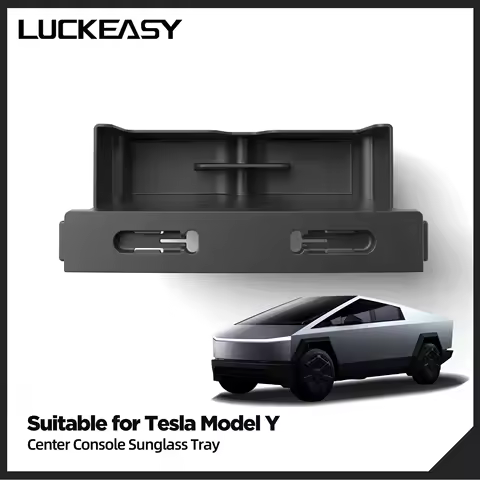 LUCKEASY Central Console Glasses Storage Box for Tesla Model Y 2024 Sunglasses Storage Tray Automotive Interior Accessories 1pc