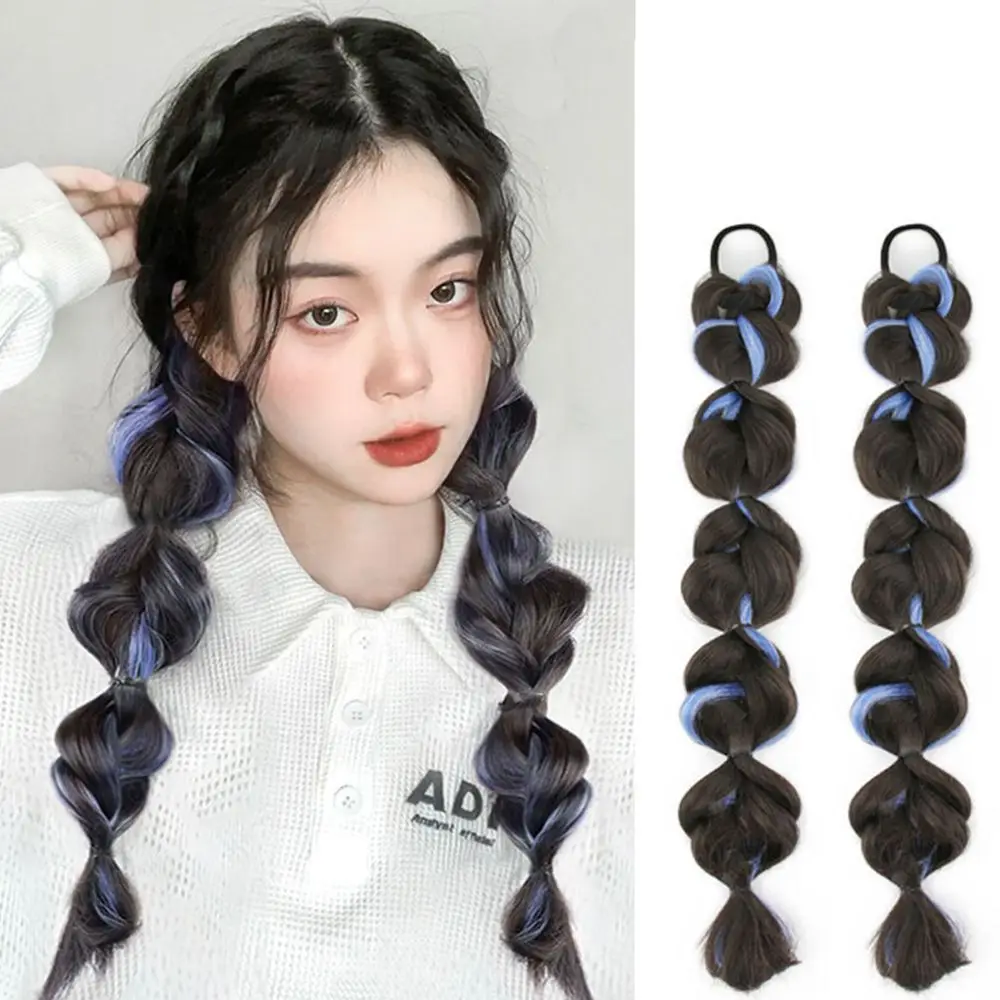 

Girls Elastic Rubber Bands Braides Hair Accessories Wig Highlight Ponytail Hair Ring Kids Twist Braid Rope Hair Braider