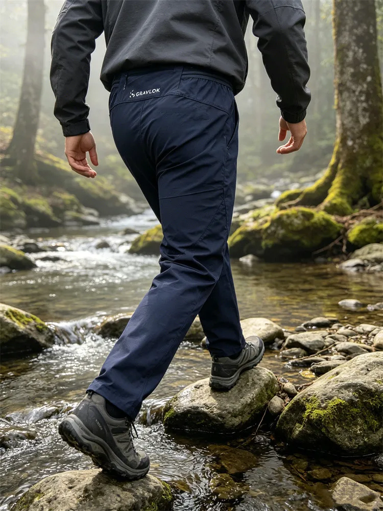 High-End Outdoor Men's Skin Pants 3D Tailoring Windproof Quick-Drying Comfortable Casual Straight Leg Nylon Fabric Couple's Wear
