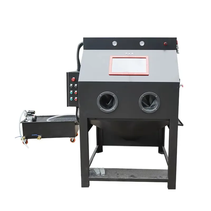 Wet Slurry Blasting Machine Water Sandblasting Cabinet with Water-cycling System